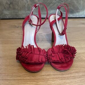 Banana Republic Vintage Red Suede Heels